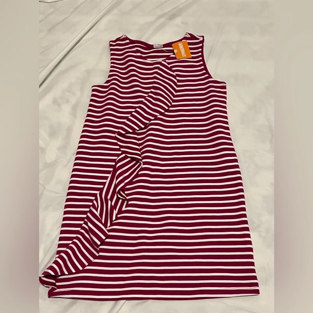 NWT Gymboree Size L (10-12) Pink and White Stripe Dress